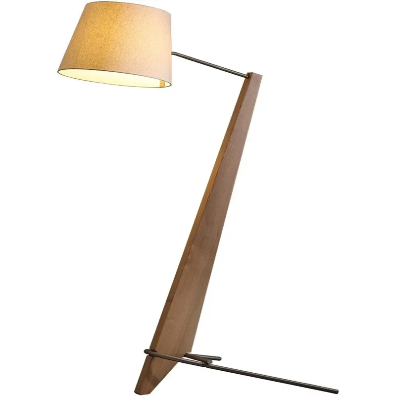 

Nordic design living room sofa bedroom study fishing floor lamp vertical simple creative Japanese solid wood floor lamp