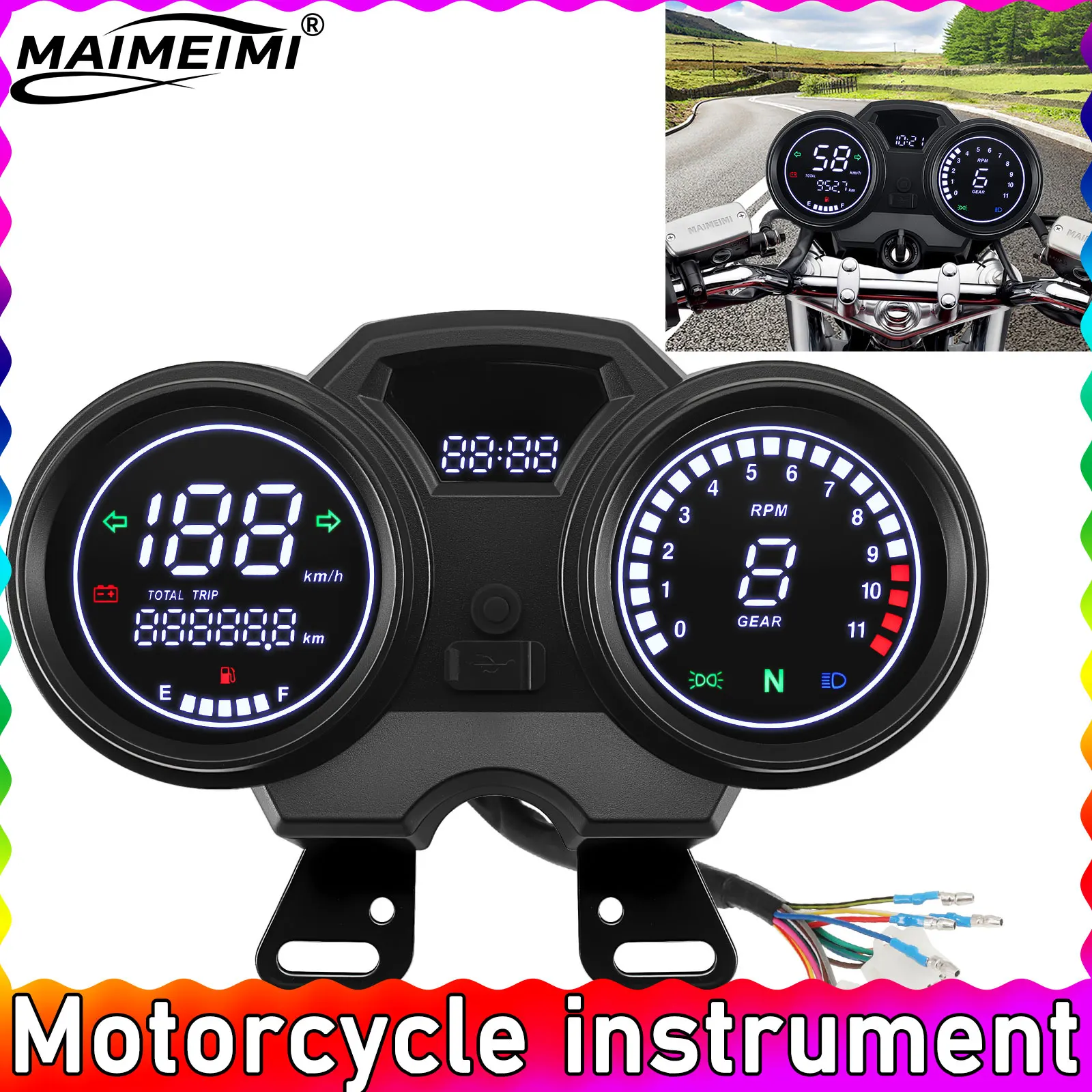 

Спидометр мотоцикла, цифровой прибор в сборе, экран, электронный дисплей, модификация приборной панели, аксессуары для 150Gato