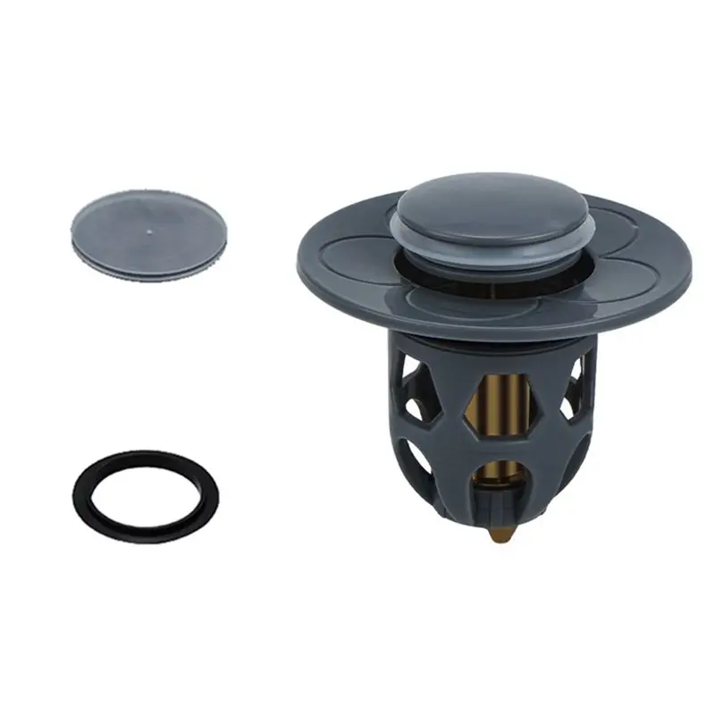 

ABRE-Universal Sink Drain Stopper With Hair Trap, Universal Washbasin Head Stopper Bathroom Sink Drain Strainer