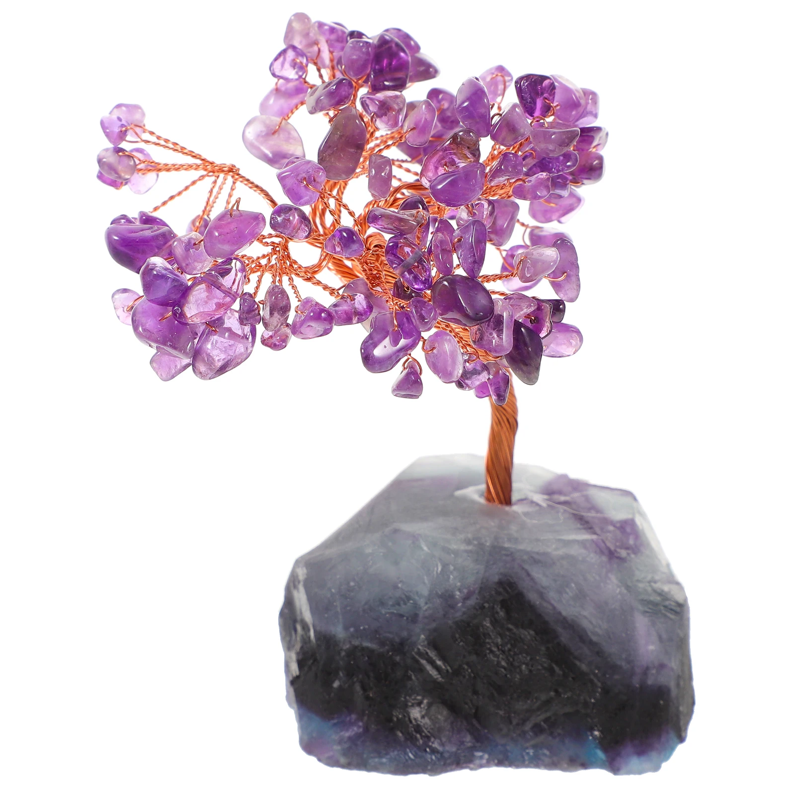

Purple Amethyst Fortune Tree Crystal Bonsai Desktop Decor For Home Office Tabletop Adornment Gift Living Room Potted