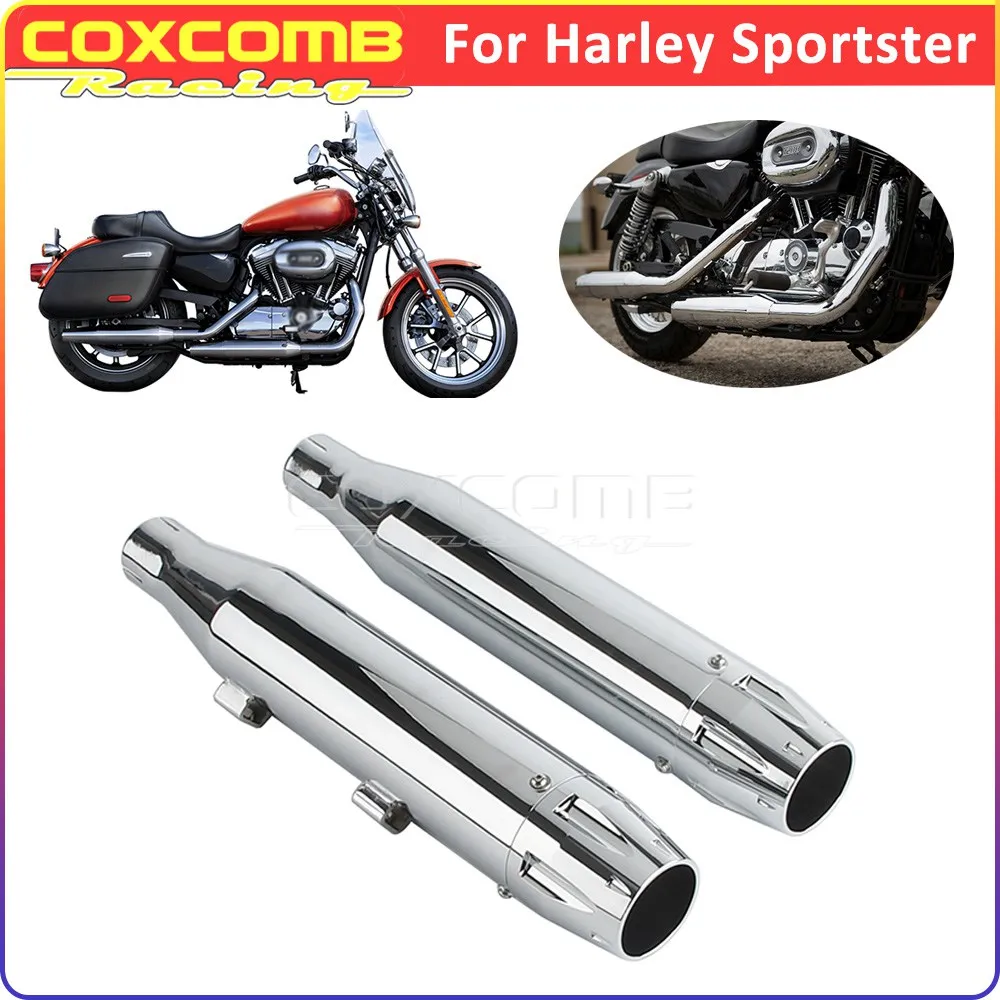 

For Harley Sportster XL Iron XL883N Superlow XL883L XL1200X XL1200C X1200V Motorcycle Exhaust Muffler Pipe Tube Steel 2014-2016