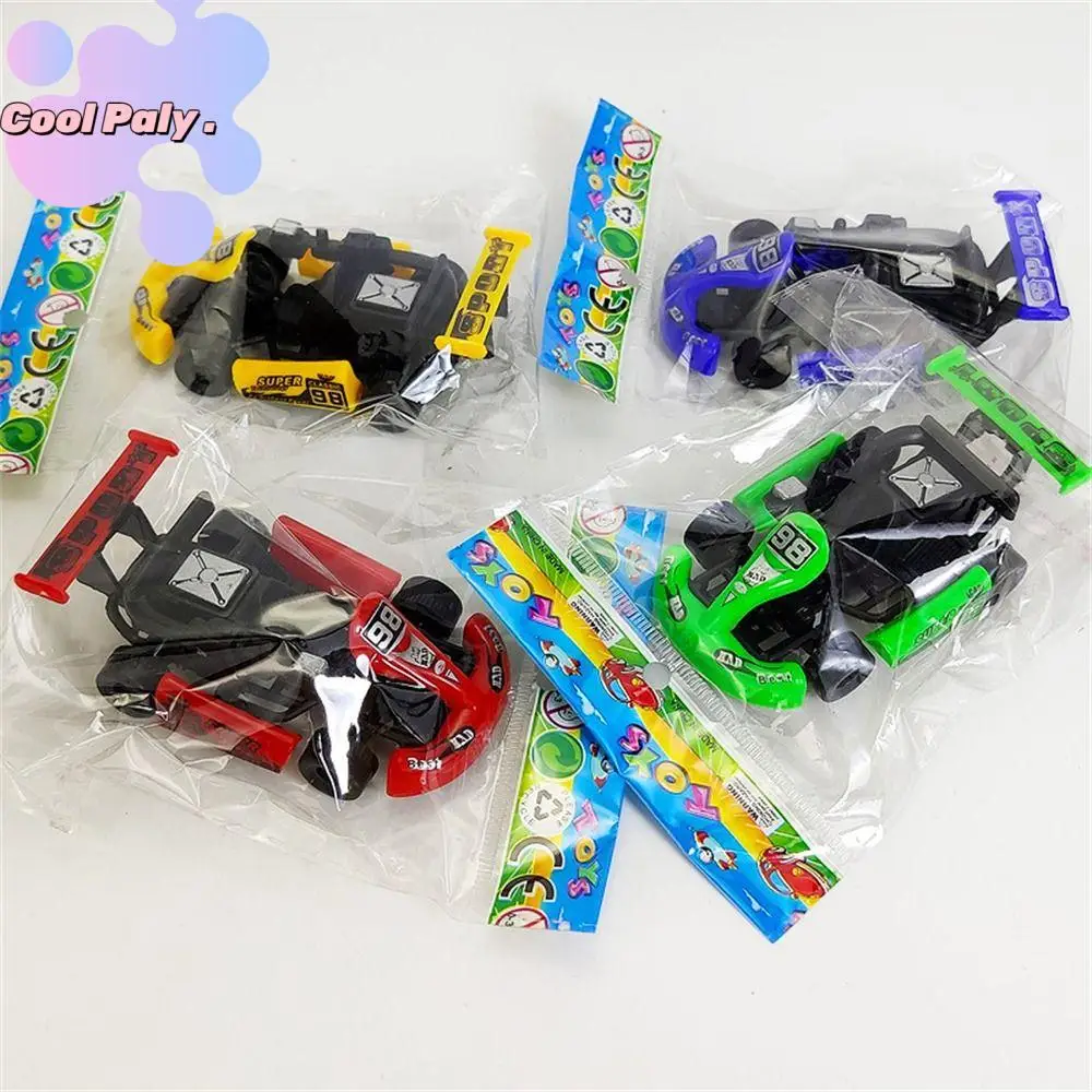 Cars Toys Pull Back Cartoon Racing Model Educational Toy For Boys Children Colorful Plastic Kart Racing Car Random Color