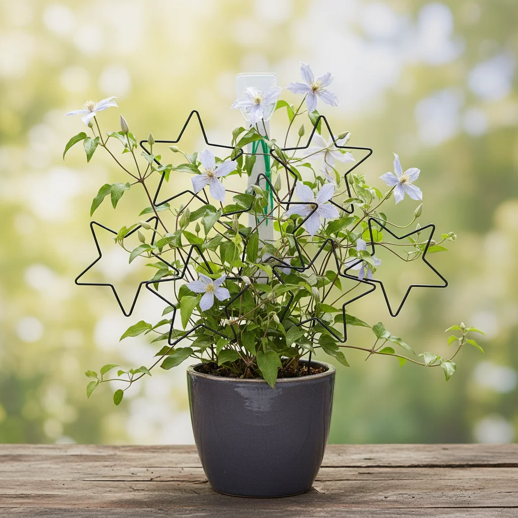 

Железная подставка для растений в форме звезды для вьющихся растений, украшение для сада