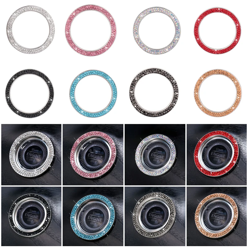 Fit for BMW E90 E92 E93 for BMW E60 E46  E39 For BMW F10 F20 Car Start Stop Circle Ring Covers Stickers Car Accesories Interior