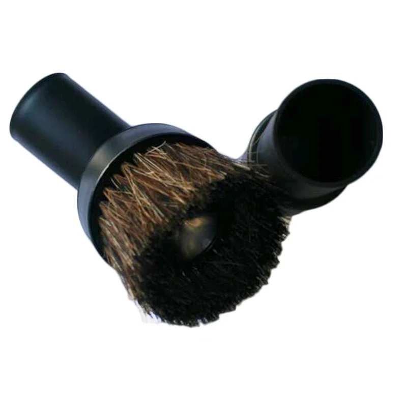 Brosse à poussière ronde en poils de cheval de 2.5cm de long, adaptateur de convertisseur d\'aspirateur, remplacer les brosses de nettoyage des