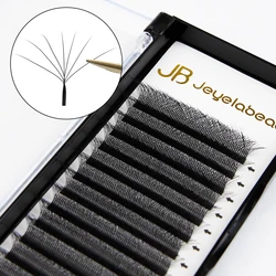 JB Jeyelabeau Real 7DW Auto Bloom Fake Mink Cilios Premade Fans W Shape Faux Lashes hand-woven Eyelashes Extensions Dense Cilia