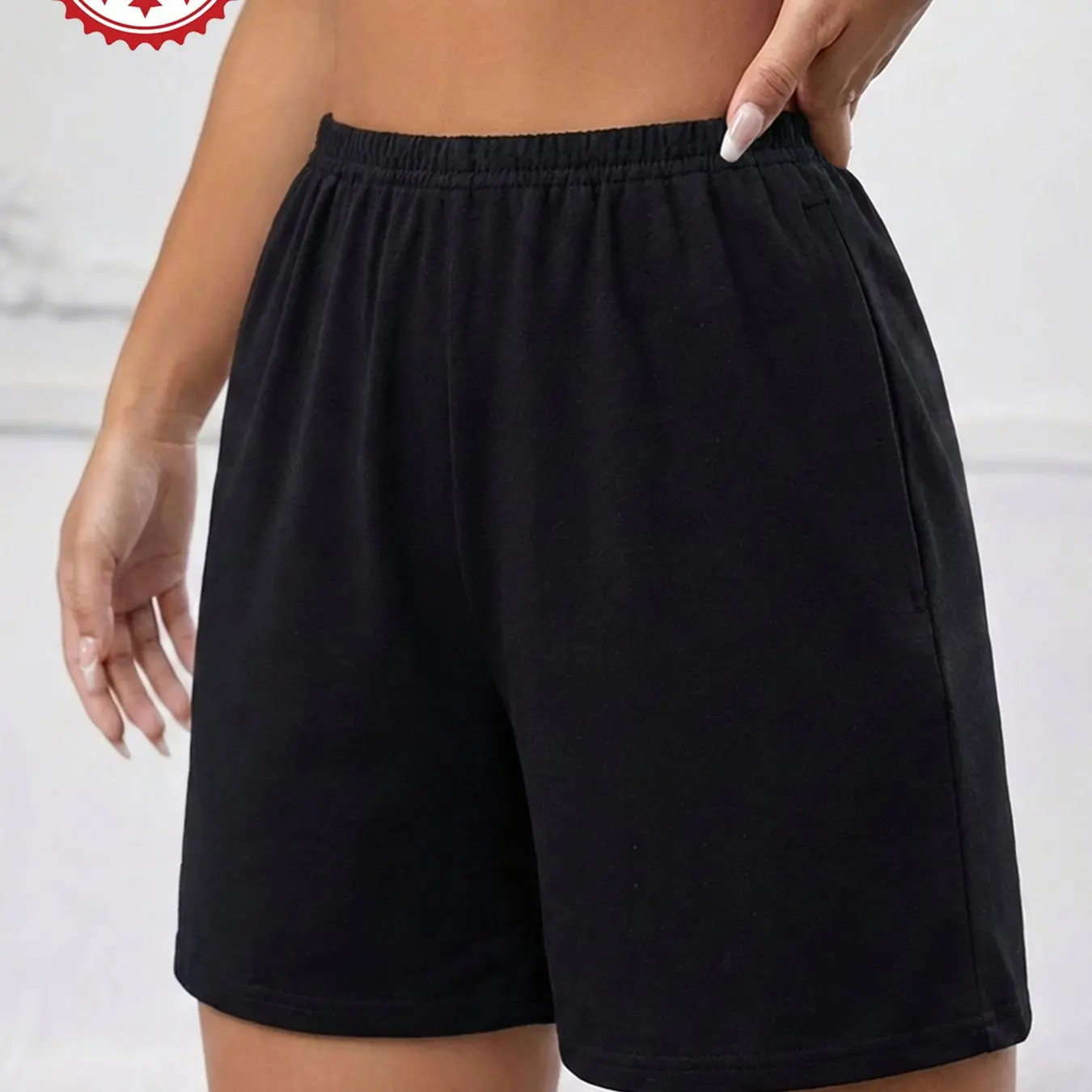 

Spring and Summer Women's Sports Shorts Solid Color Home Casual Versatile Pure Cotton Women's Shorts
