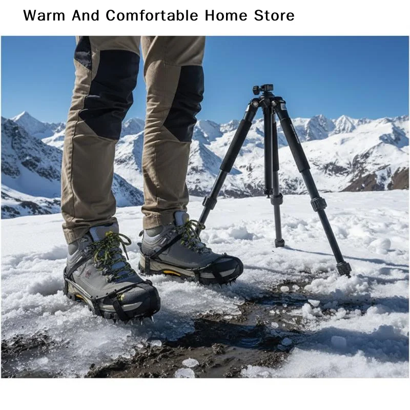1 Pair M L Crampons Shoes Cover 24 Teeth Anti-Slip Ice Grips