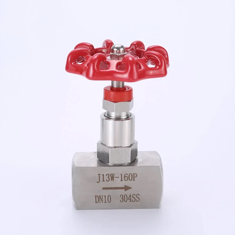 J13W-160P 304 Stainless Steel Needle Valve Female Thread Pressure Gauge Valve Globe Valve