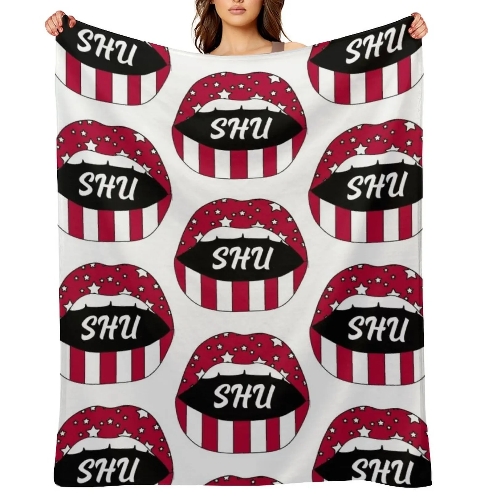 

SHU Lips! Throw Blanket Luxury Designer Giant Sofa Designers Nap Blankets