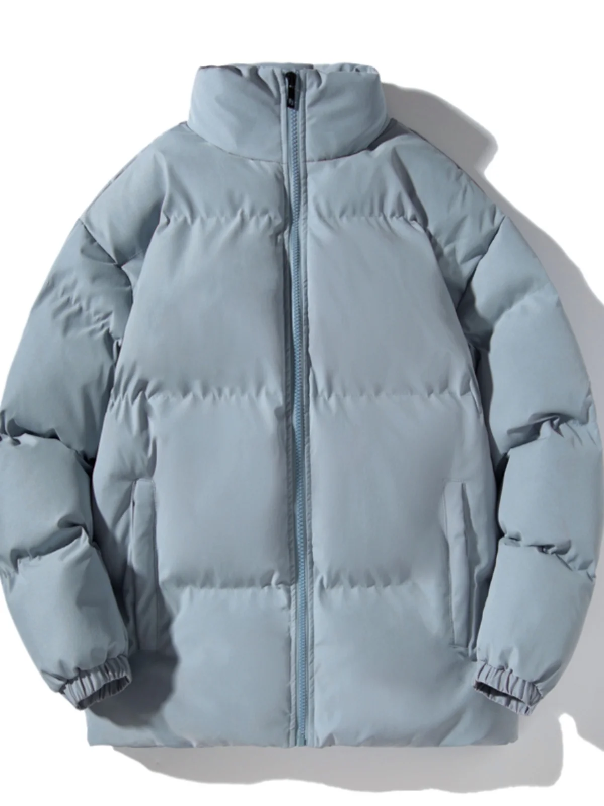 معطف شتوي للرجال مقاس كبير من القطن بياقة Jaet خفيف الوزن بدون قبعة معطف قطني مناسب للحضري #3