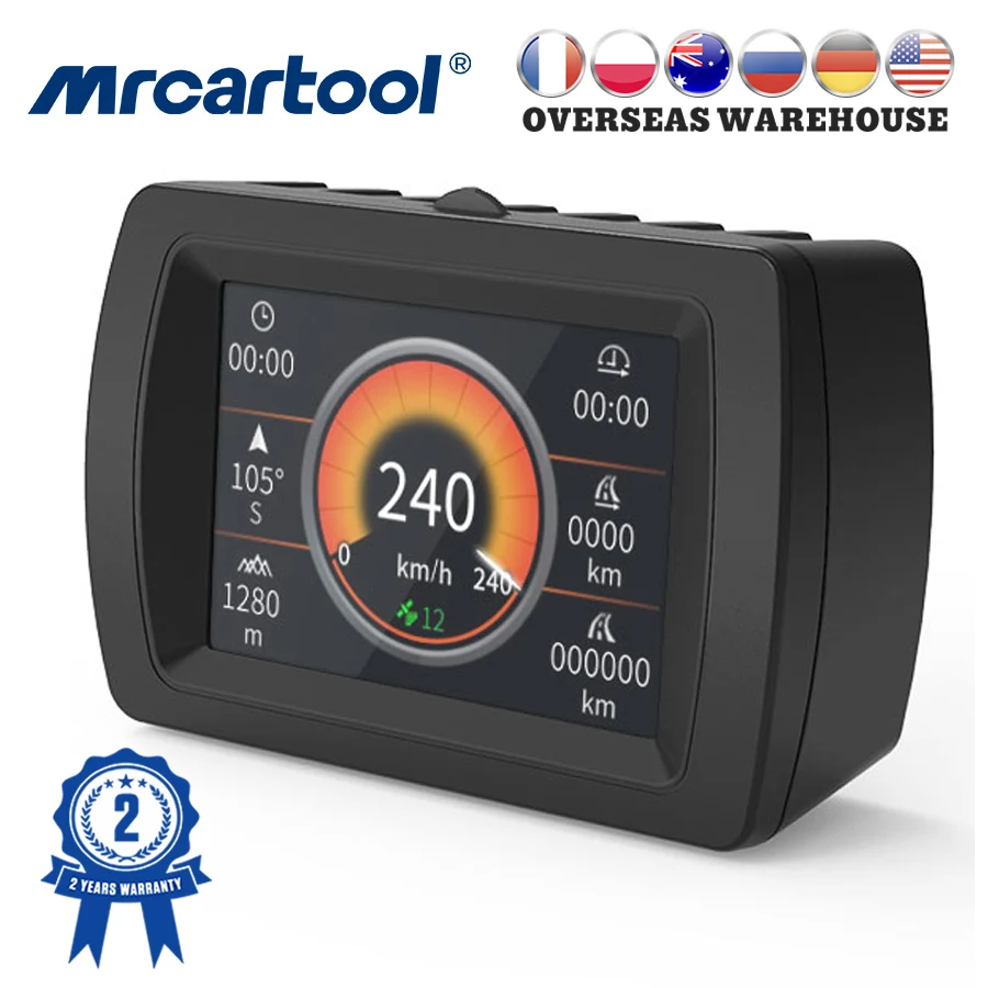 MRCARTOOL M85 GPS+OBD Off-road Car Meter HUD Speedometer Digital Inclinemeter Vehicle Accessories Altitude Mileage Tester