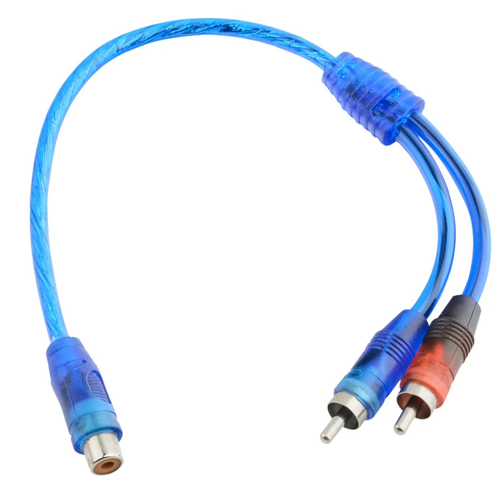 Transform Your Sound Quality with Car Audio Cable 1 Female to 2 Male Adapter Wire Splitter Signal Connector