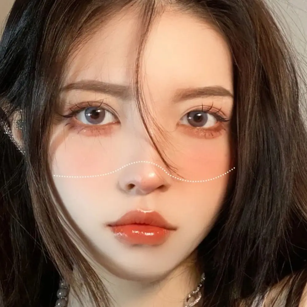 Poudre éclaircissante anti-transpiration, fard à joues naturel durable, contrôle de l'huile, poudre libre tête de champignon Orange