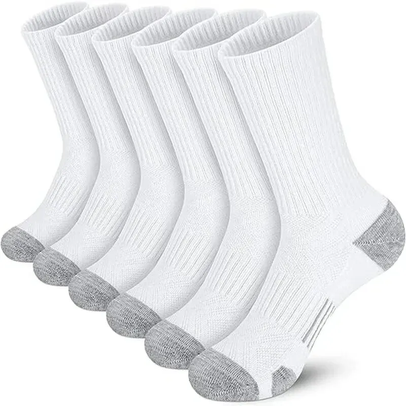 6 Pairs Men\'s Outdoor Gym Socks High Quality Comfortable Soft Ground-Gripping Football Large Size New Style