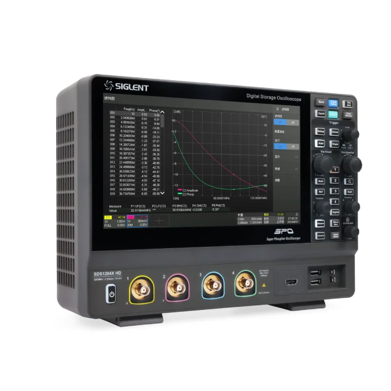 SIGLENT high  resolution digital storage oscilloscopes（SDS1104X HD/SDS1204X HD/SDS1102X HD/SDS1202X HD）12-bit High Resolution