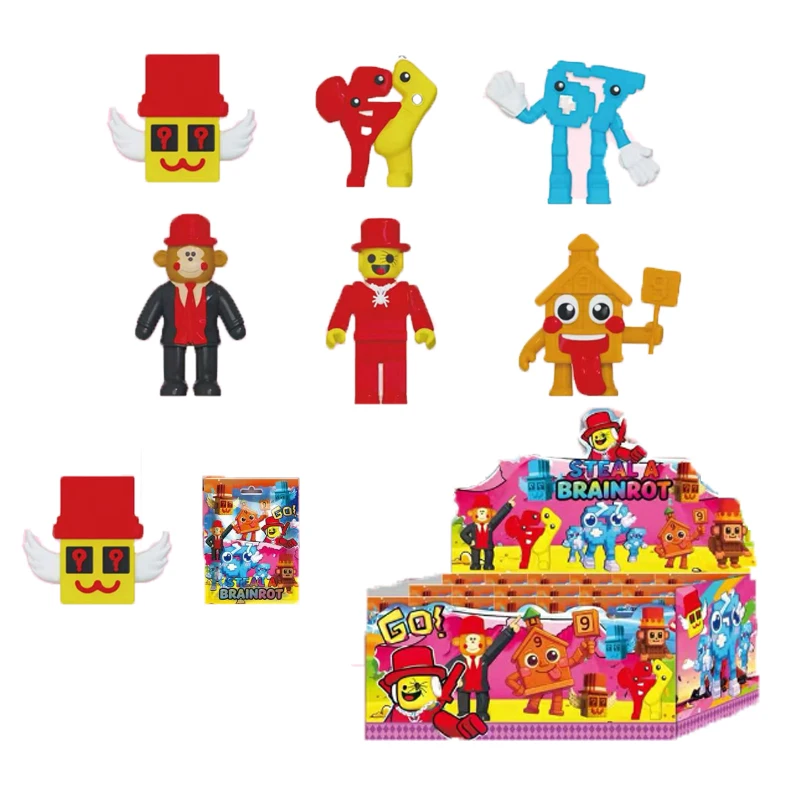 

Новинка! Хит продаж! Милые игровые аксессуары Brainrot Esok Sekolah Blind Bag Hot Game Peripheral Cute No. Игровая игрушка-домик 9 в 1, подарок на день рождения, украшение 2026