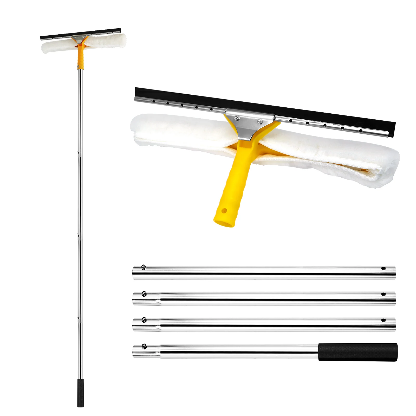 SANLIKE Windows Cleaning Brush Multifunctional Window Cleaner Telescopic Rod Outdoors Window Washing Tool Equipment