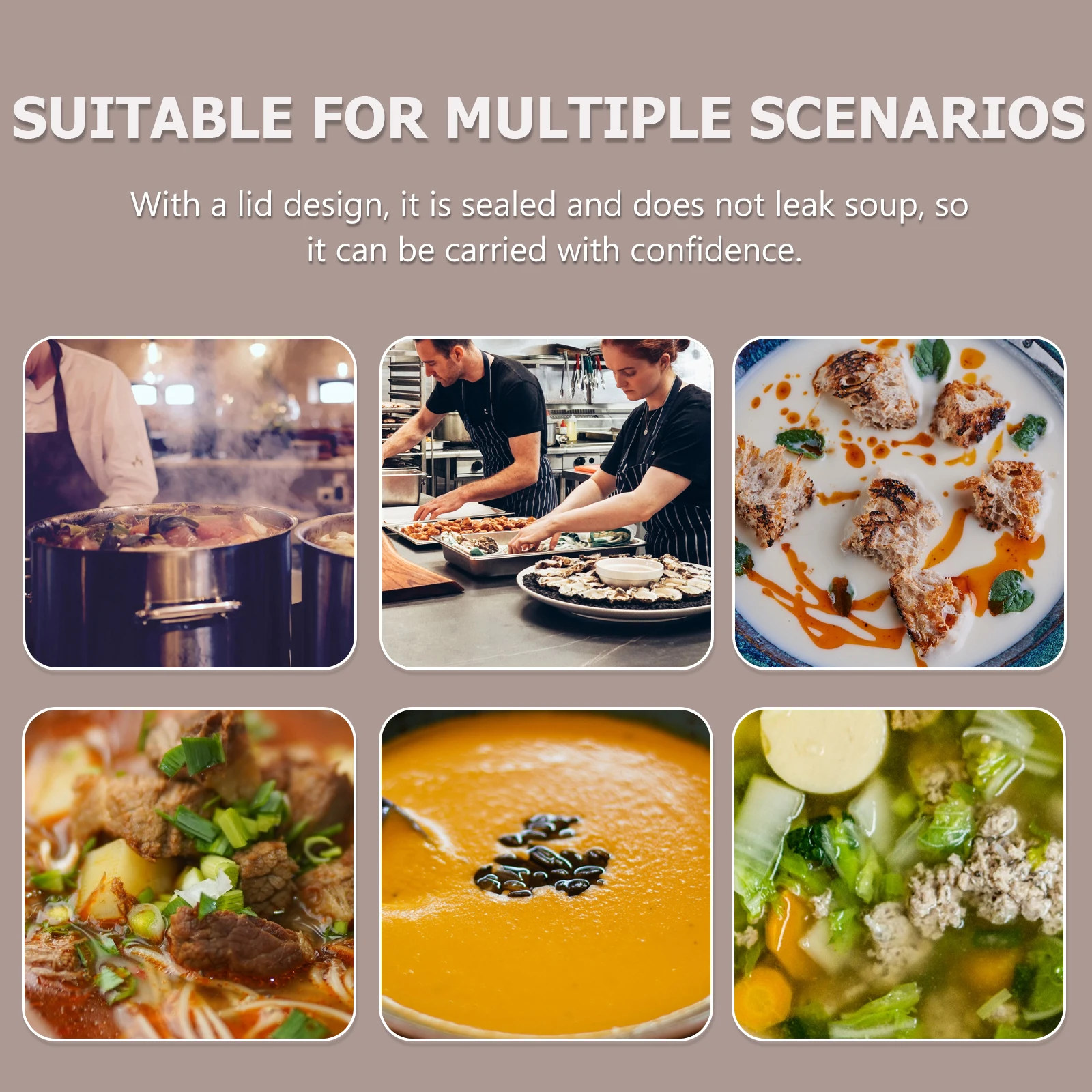 

Portable Insulation Soup Cup 316 304 Stainless Steel PP Material Leak Proof Lid Design Compact Practical