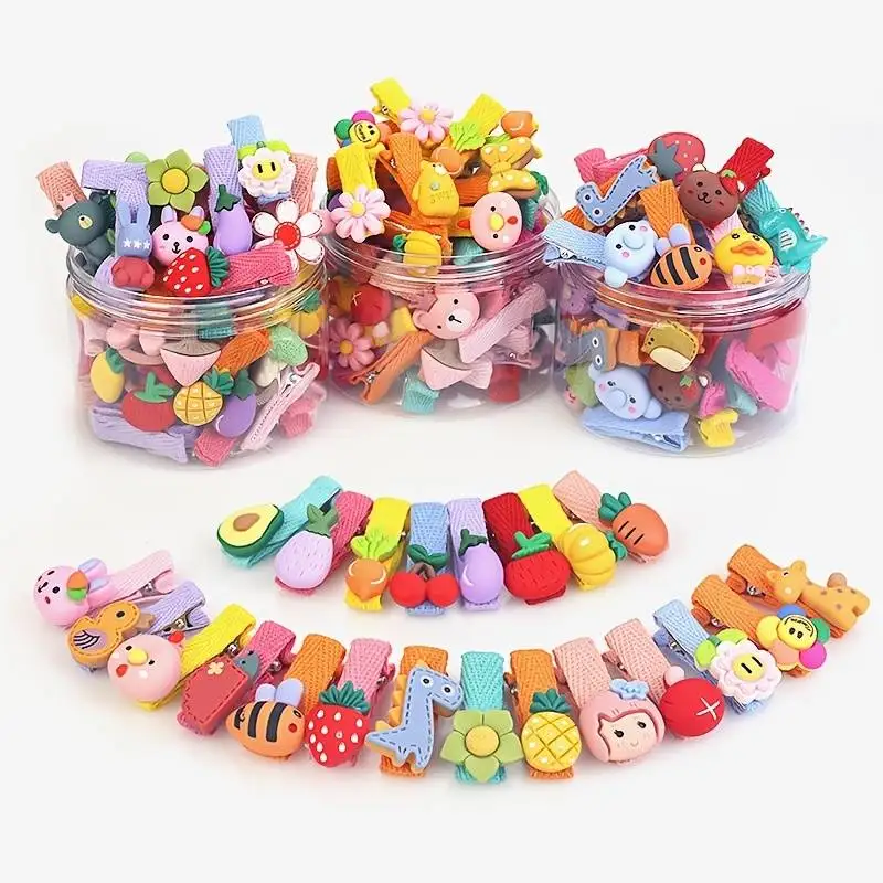 26pcs A Box Of Children's Hair Clip Girls Accessories Headdress Princess Small Hairpin Set