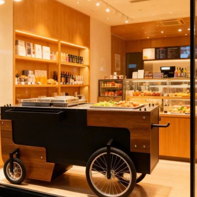 

Stall cart Commercial multi-functional milk tea activity promotional cart