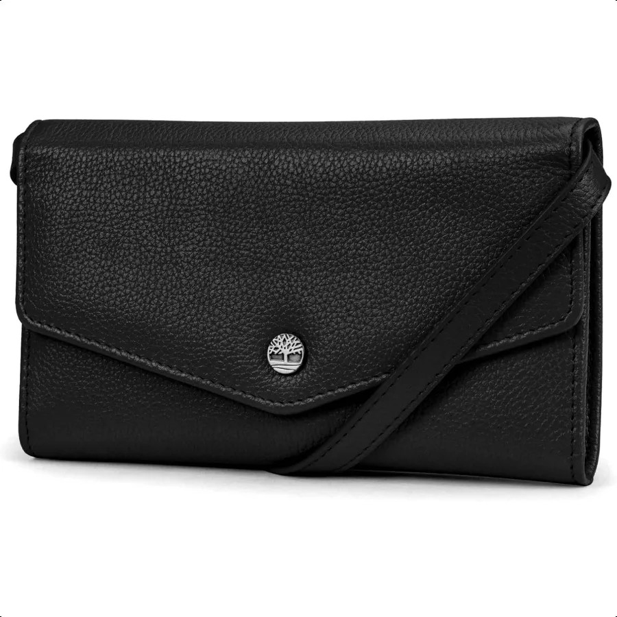 

Women's RFID Leather Crossbody Wallet Phone Bag with Detachable Crossbody Strap