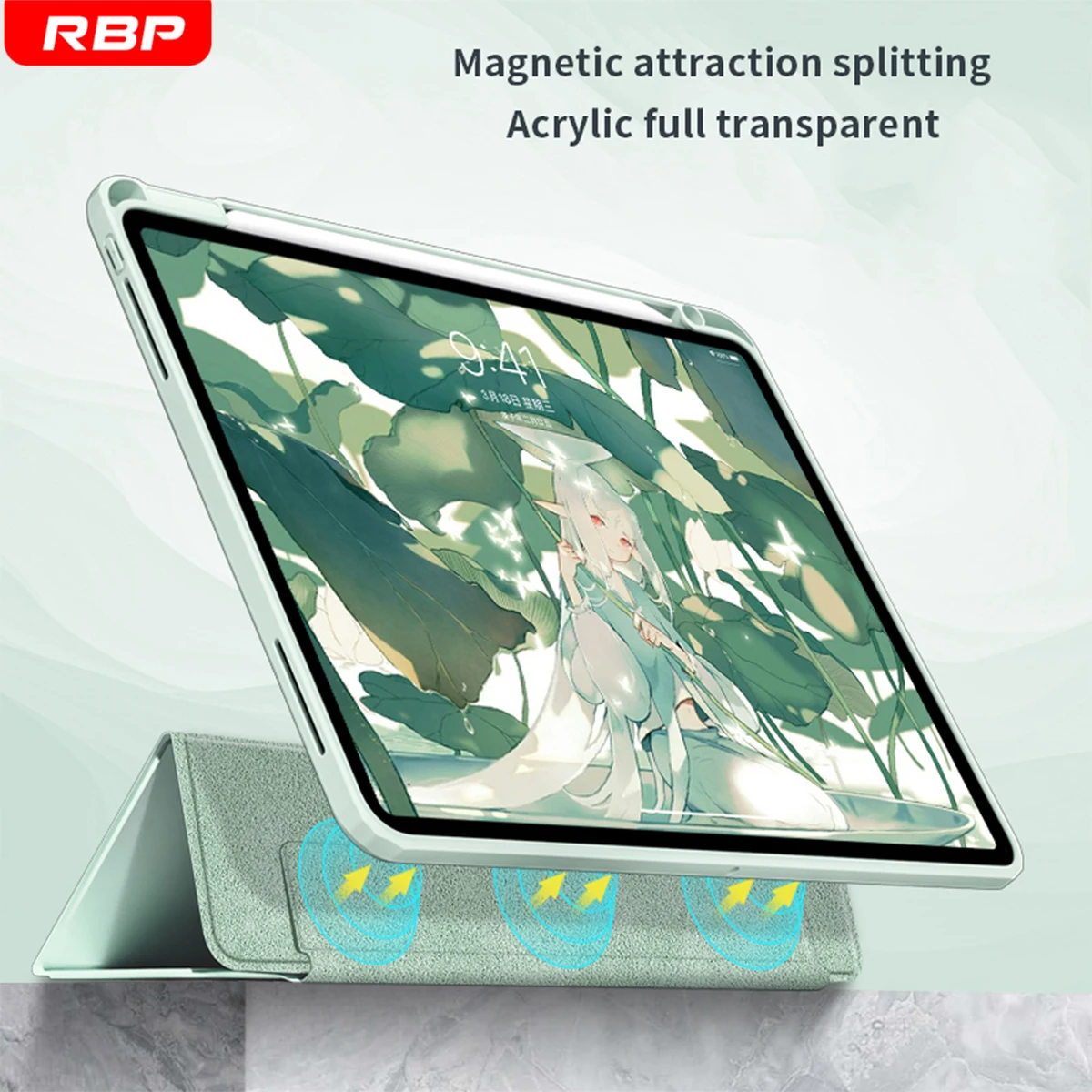 RBP for iPad 10th 10.9 2022 10.2 7/8/9th Gen Support Pencil 2 Detachable Magnetic,For iPad Air 4/5 mini 6 Pro 11 inch Smart Case