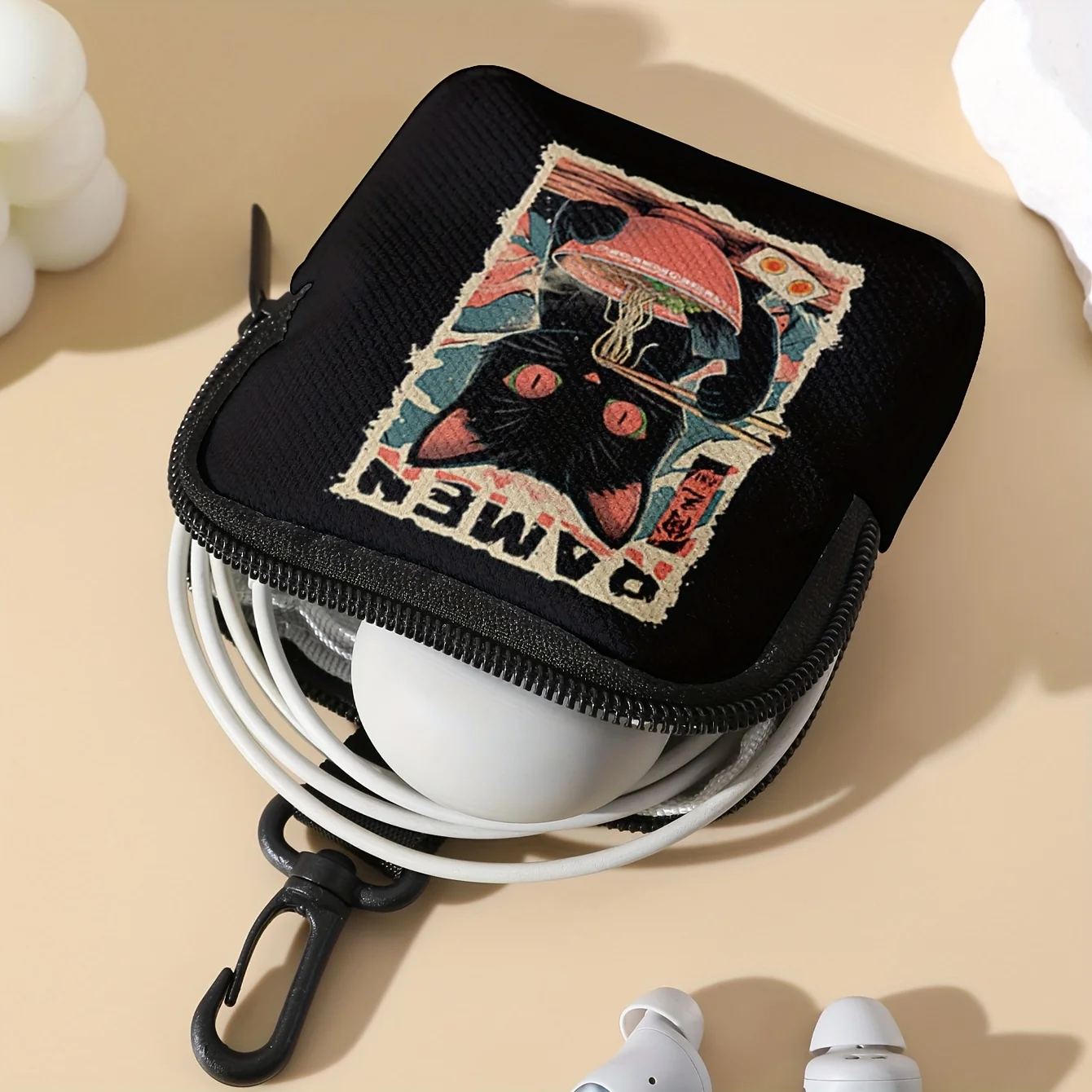 حزمة واحدة، لاميان نودلز هريرة نمط سعة كبيرة محفظة نسائية للعملات المعدنية حقيبة تخزين رقمية متعددة الوظائف حامل بطاقة المفاتيح محفظة نسائية للعملات المعدنية #4