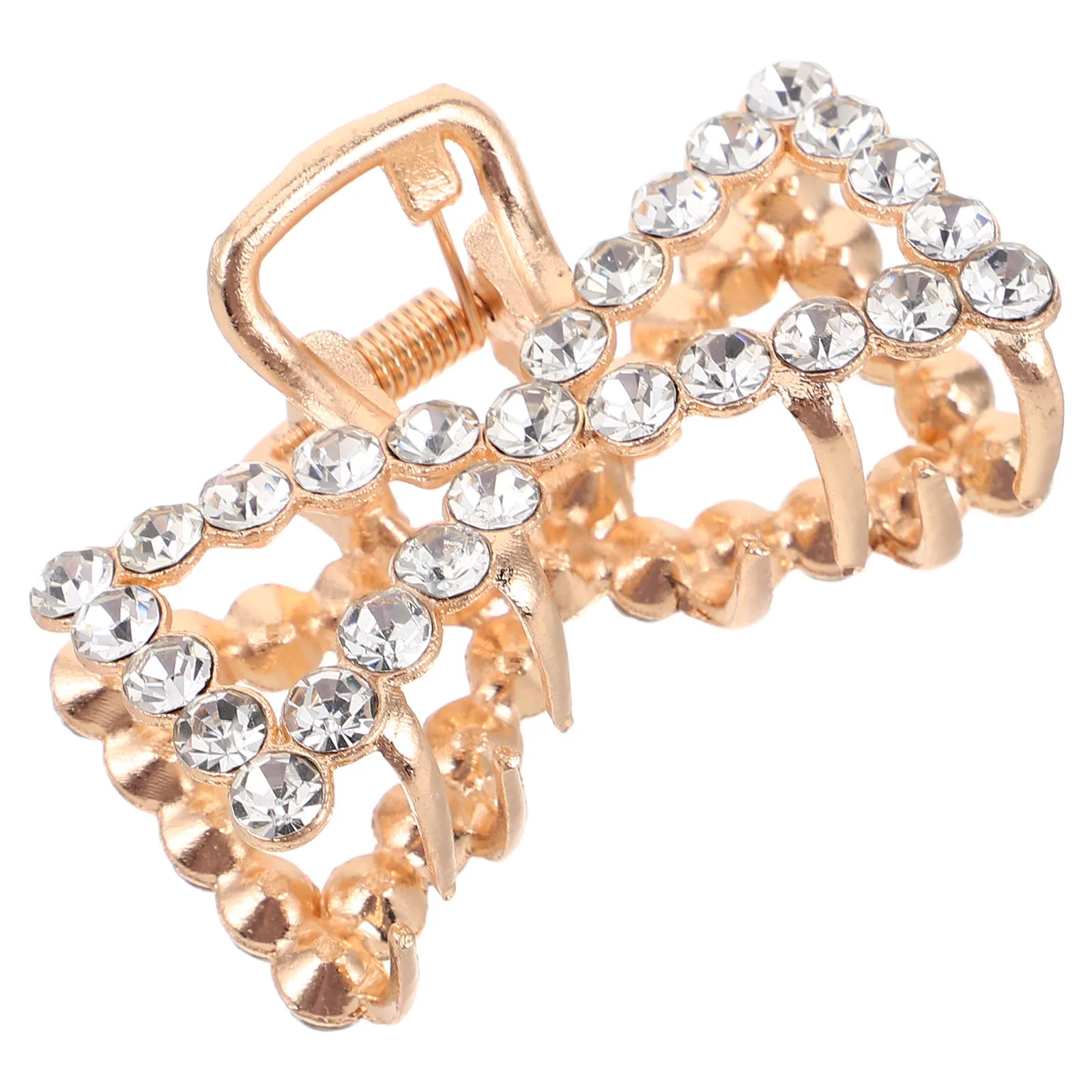 

Rhinestone Hair Claw Clips Decorative Durable Pearl Spring Barrettes Women Elegant Accessories Hairpins for Thick