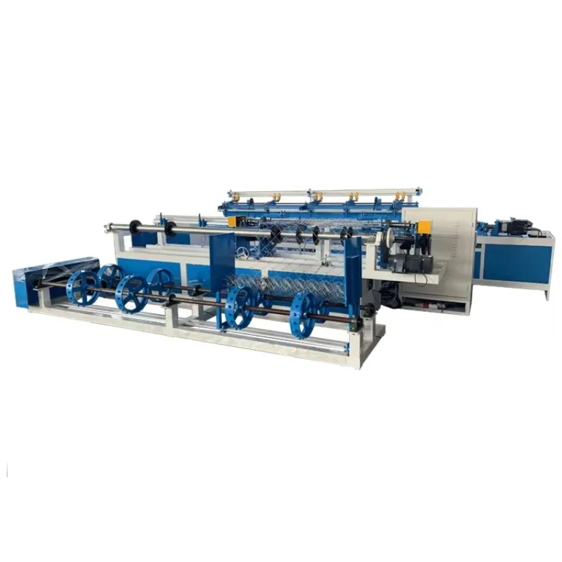 Customized Fully Automatic Diamond Wire Mesh Chain Link Fence Net Making Machine Equipment Manufacture Price