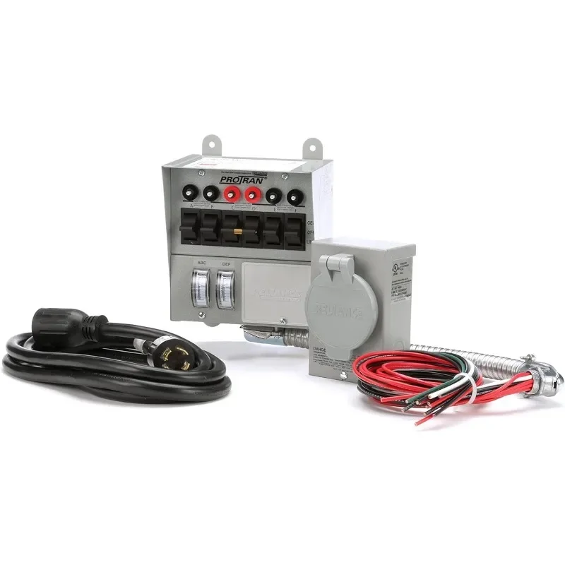 Corporation 31406CWK 30 Amp 6-circuit Pro/Tran Transfer Switch Kit for Generators (7500 Watts).,Gray