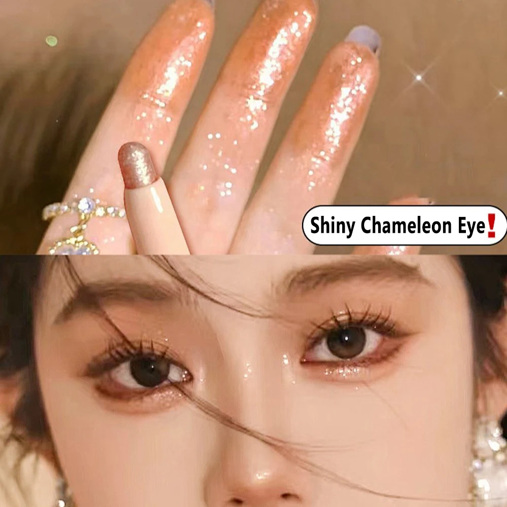 Shiny Chameleon Lying Silkworm Pen Gold Glitter Matte Eyeliner Brighten Sparkling Waterproof Eyes Highlighter Beauty Cosmetics