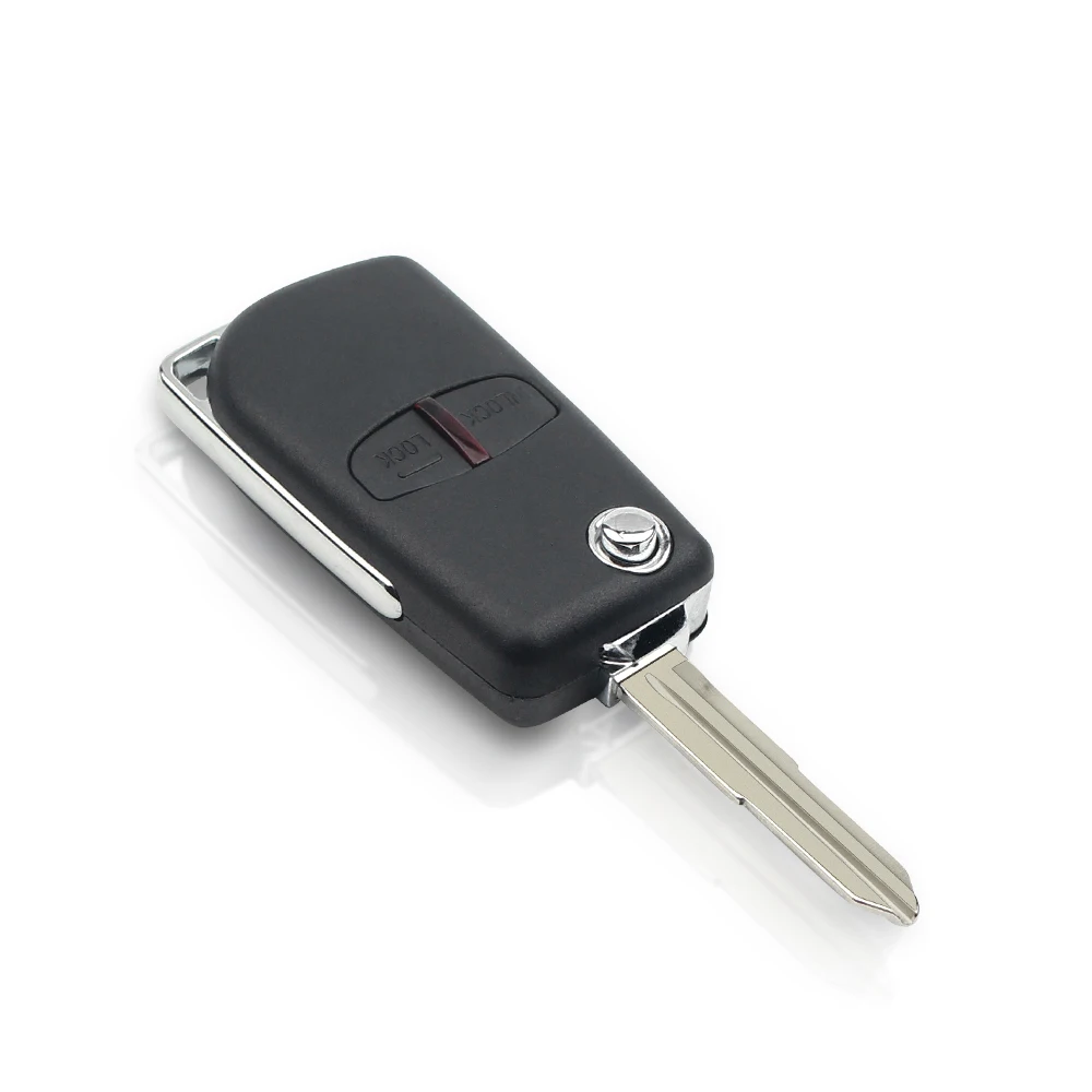 KEYYOU-carcasa para llave remota de coche, carcasa de 2/3 botones para Mitsubishi Lancer EX Evolution Grandis Outlander, hoja derecha/izquierda