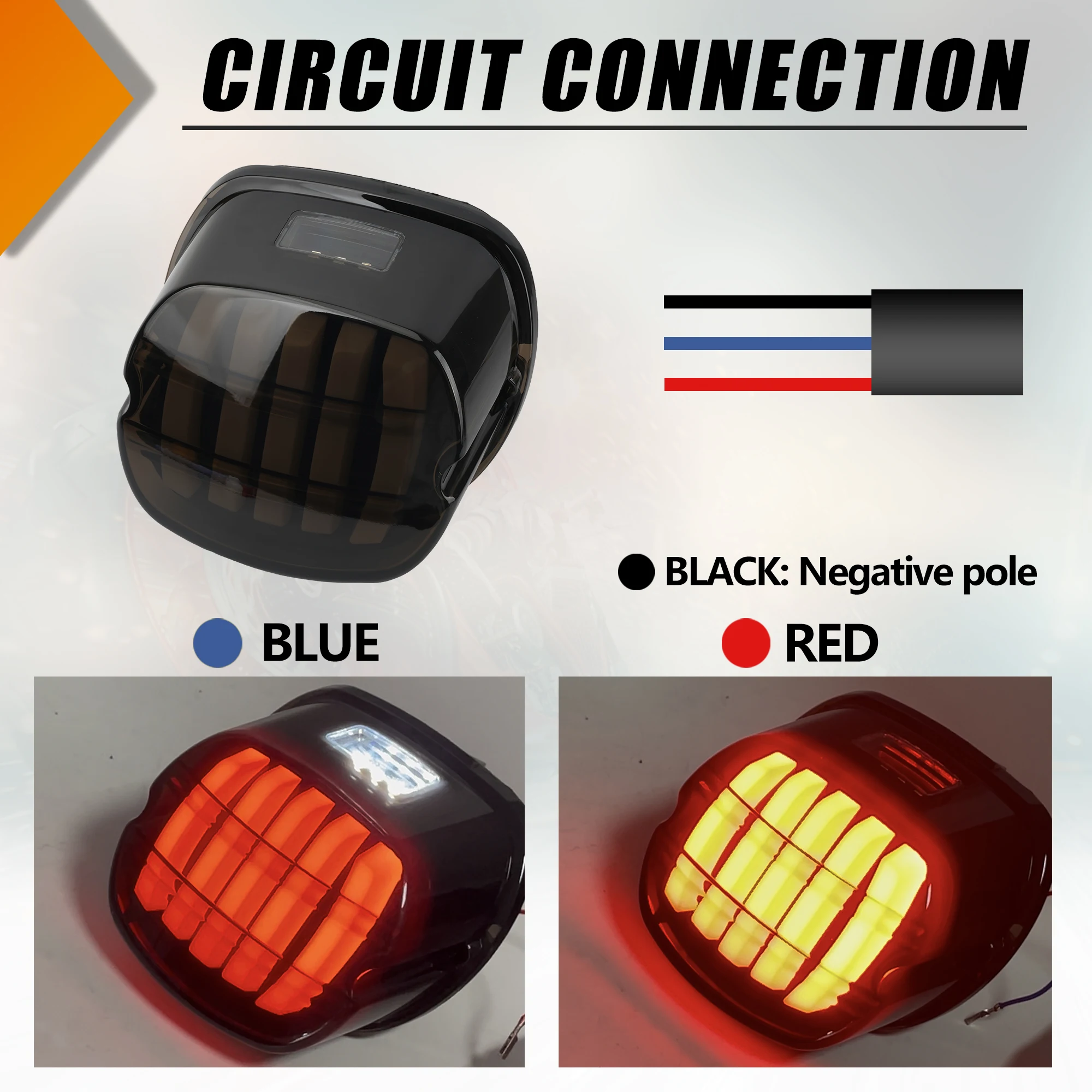 Motorcycle Led Brake Tail Light Fits For Harley Touring Electra Glide Road Glide Softail Sportster XL883 XL48 Dyna FLD Fat Boy view 5