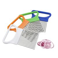 Stainless Steel Onion Needle Fork Vegetable Fruit Slicer Tomato Cutter Cutting Holder Kitchen Accessorie Tool Cozinha Acessório