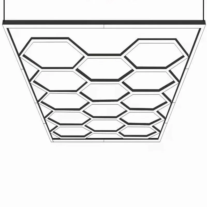 Imagem -06 - Favo de Mel Hexágono Lâmpada do Teto Iluminação do Carro para Garagem Hexágono Luz Led para Detalhamento Automático Lavagem Estação de Beleza Zk20 110v240