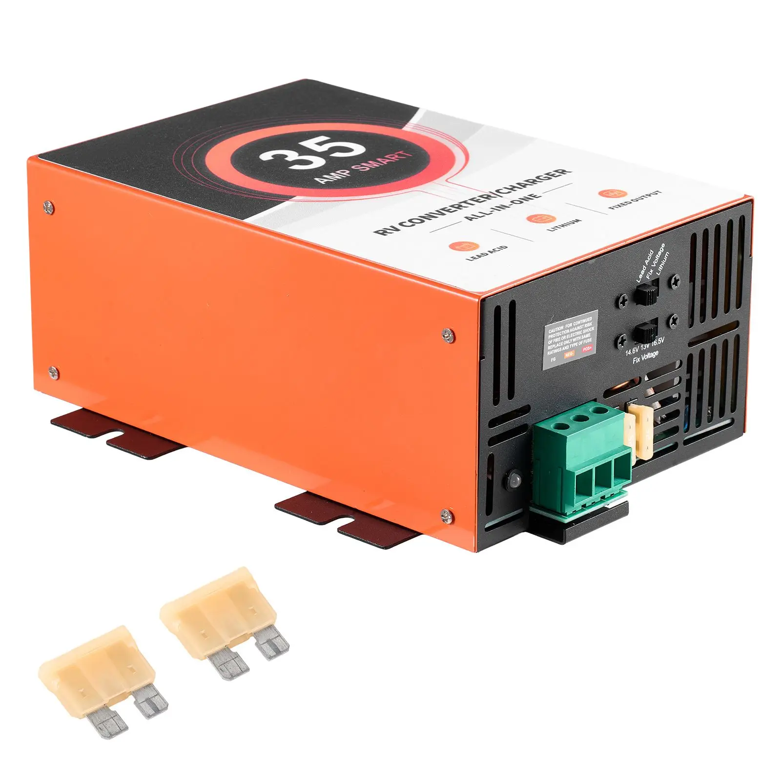 RV Power Converter, 35 Amp, 110V AC to 12V DC RV Converter Battery Charger, 4 Stage Smart Charging, 13V to 16.5V Operating