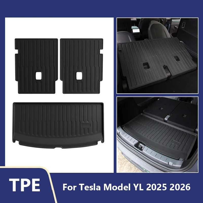 

Car Trunk Tailgate Protection Pad For Tesla Model YL Launch 2026 TPE Waterproof Back Backrest Seat Cover Car Accessories