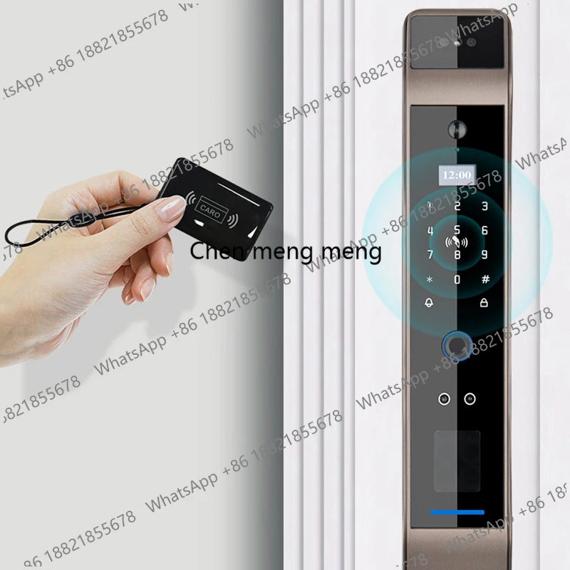 Face Recognition Fingerprint Wifi Smart Door Lock Password IC Card APP Control Key Backup Unlock For Home Apartment Office Door