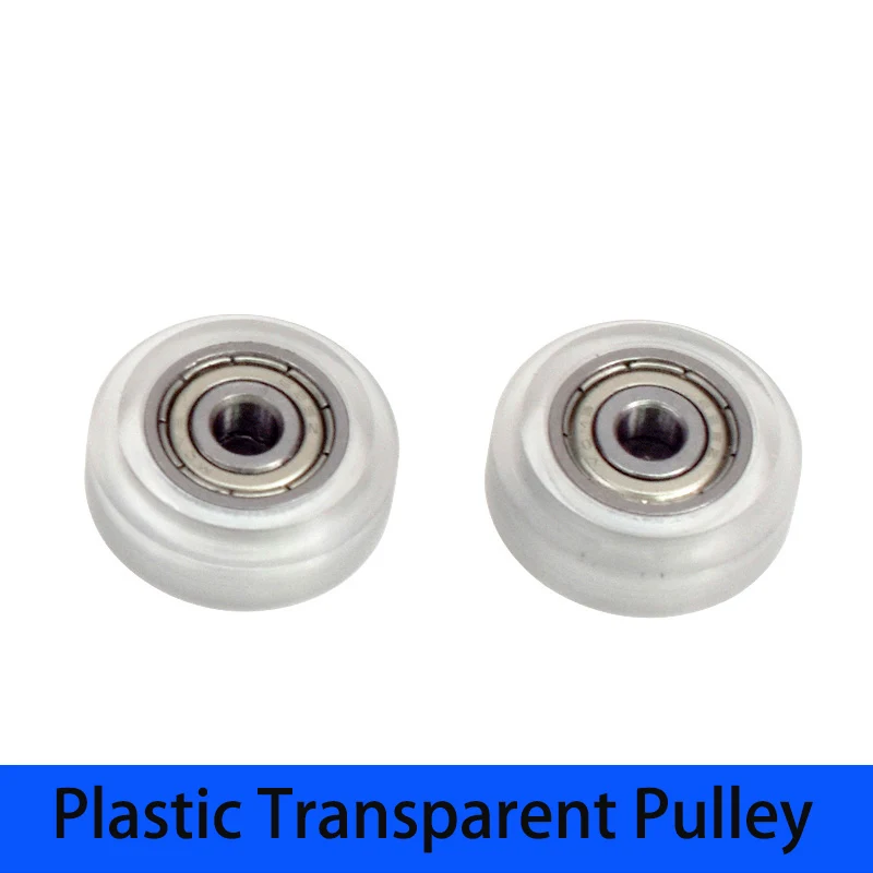 

Transparent Plastic Wheel Bearing Pulley Hole 5mm Small Big V-Slot Models Idler Gear For 3D Printer Parts Openbuilds