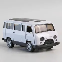 1/36 UAZ Travelers Alloy Bus Car Model Diecast Metal Traffic City Tour Vehicles Car Model Simulation Pull Back Children Toy Gift