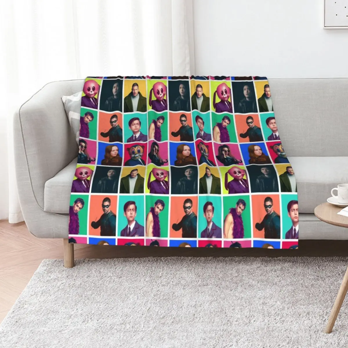The Umbrella Academy - Character Collage Throw Blanket Plaid Decorative Throw Single Camping Tourist Blankets