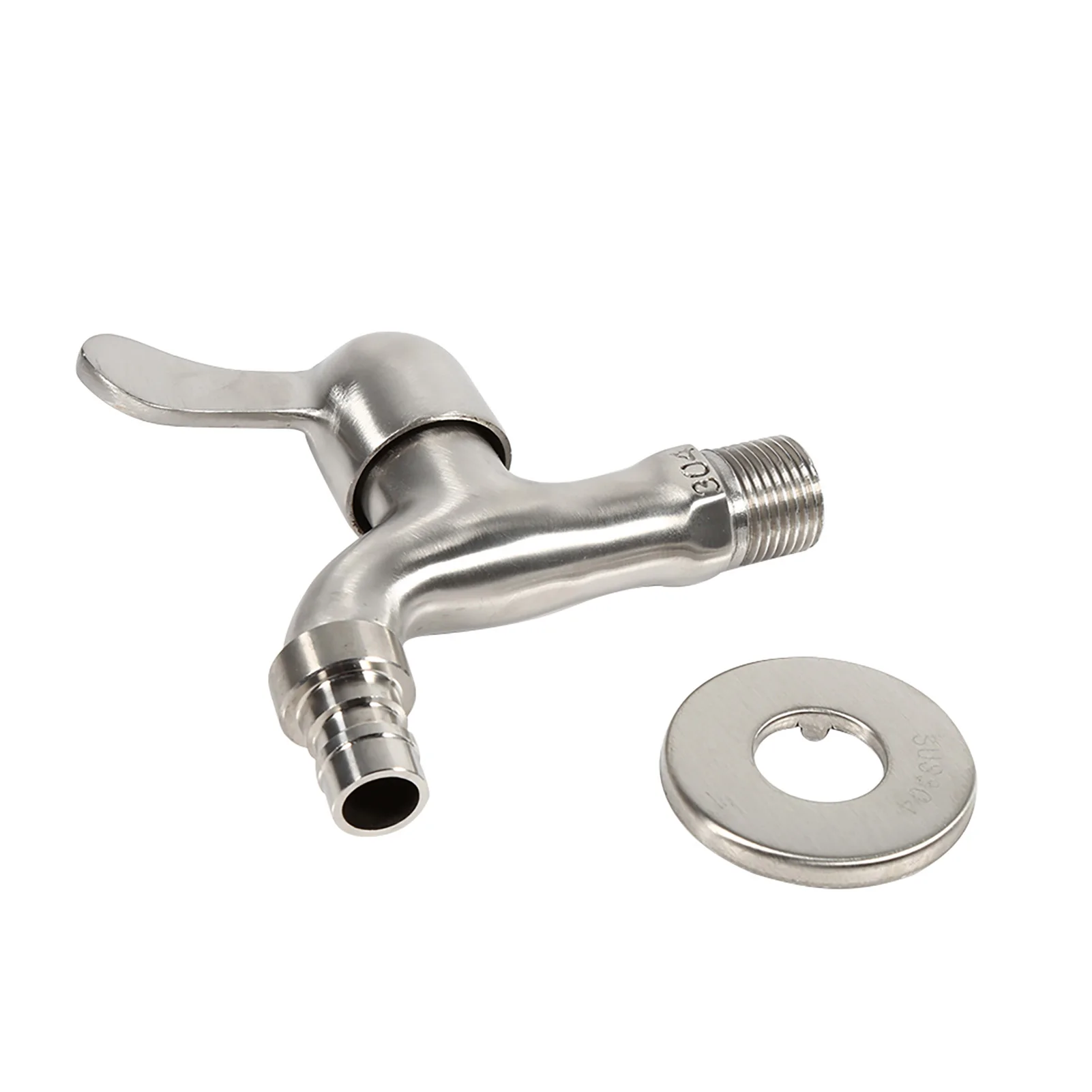 G1/2'' Washing Machine Tub Tap 304 Stainless Steel Chrome Clod Water Faucet