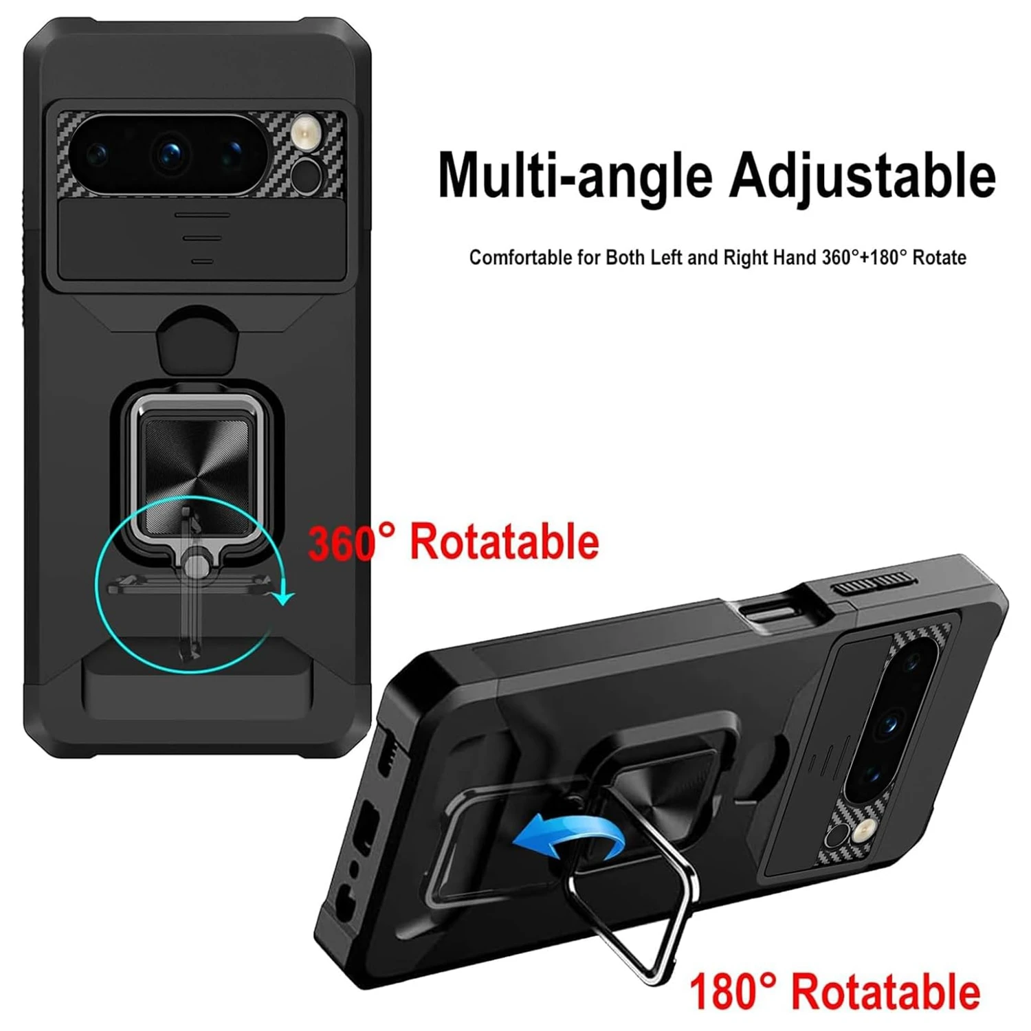 New Armor Kickstand Case For Google Pixel 10 9 8 7 Pro XL 10A 9A 8A 7A Cover Card Slot Wallet Ring Holder Fundas Shell Coque