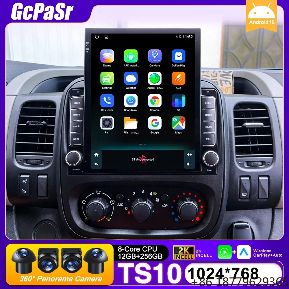 Car Radio CarPlay Android Auto Car Monitor Android Navigation GPS No 2din 4G BT Van Fitment 2014-2021