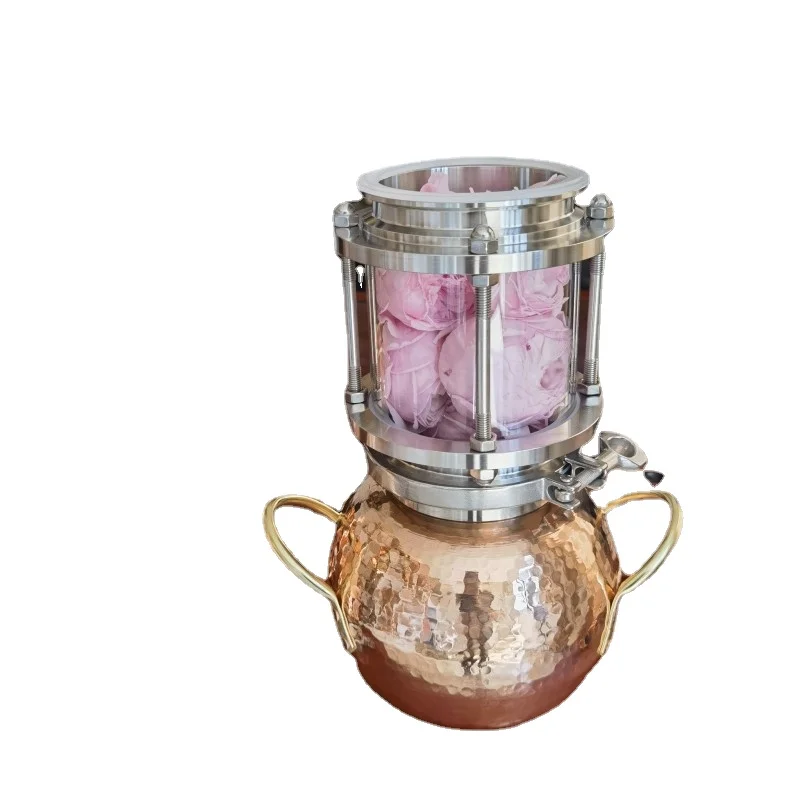 Pure Copper Still, Household Small Ancient Method Pure Dew Machine, Liquor Steaming and Perspective Distillation Equipment