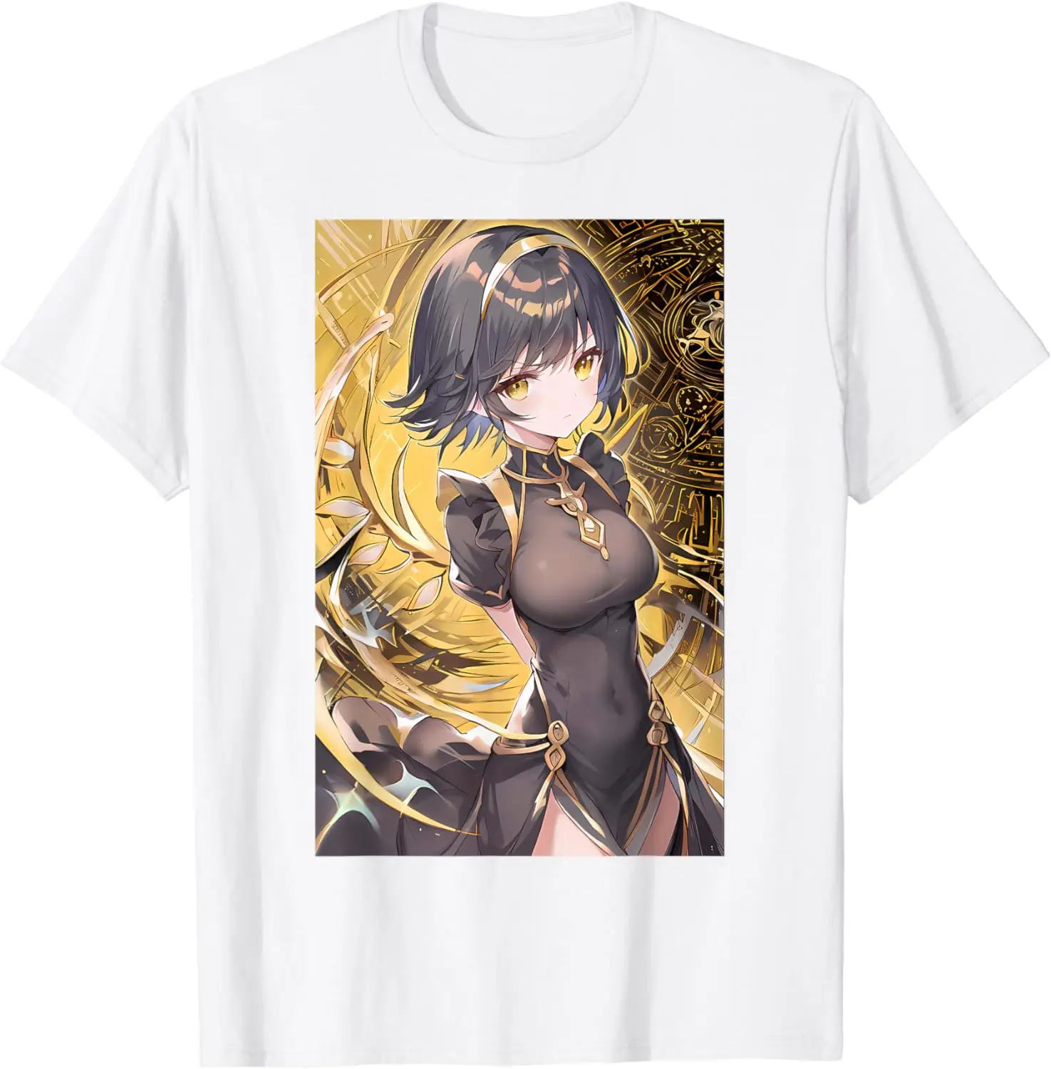 Cute Black Haired Anime Girl T-Shirt