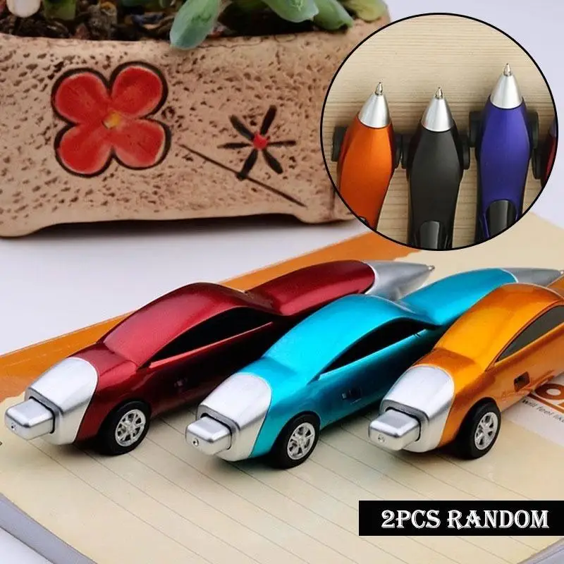 Creative Cute Car Shaped Ballpoint Pen Creative Cartoon Writing Pens Portable Office School Stationery Kids Learning Gifts