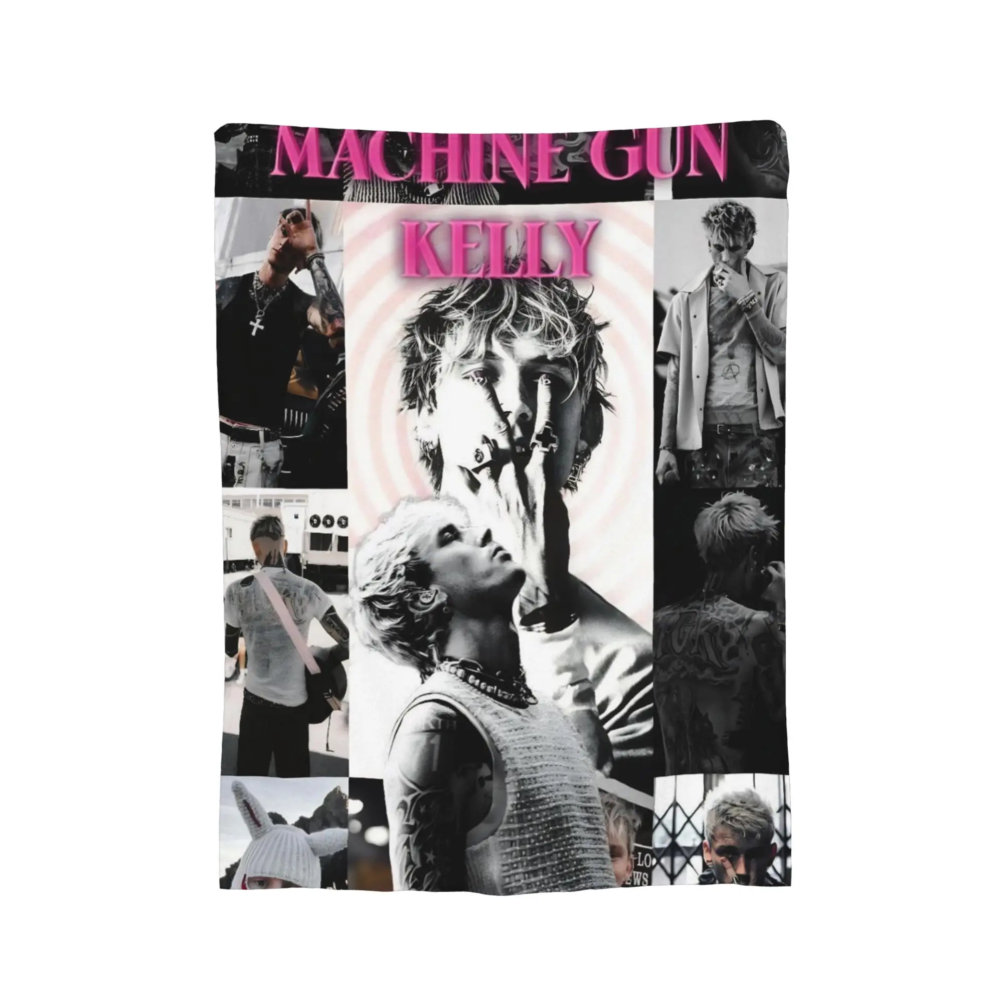 Super Soft MGK Lost Americana Tour Throw Blanket Premium Fleece Flannel Lightweight Blanket Cozy Warm Blankets All Season Use