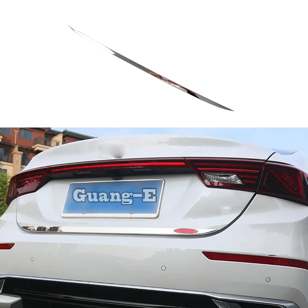 

For Kia K3 Forte Cerato 2019 2020 2021 2022 Stick Body Stainless Steel Rear Door Trunk Tailgate Frame Plate Trim Lamp Hood 1Pcs